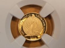 PERFECT GOLD! NGC 2014 Great Britain Gold One Pound in Proof 70 Ultra Cameo