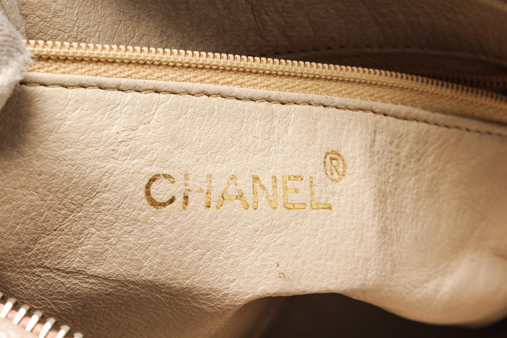 Chanel Beige Leather Triple CC Camera Bag