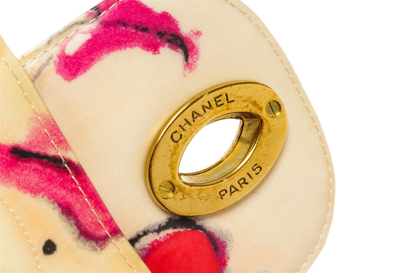 Chanel Cream Flap Lip Shoulder Bag
