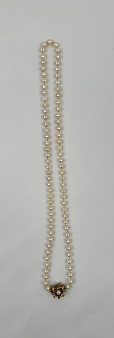 14k Gold Natural Pearl Necklace
