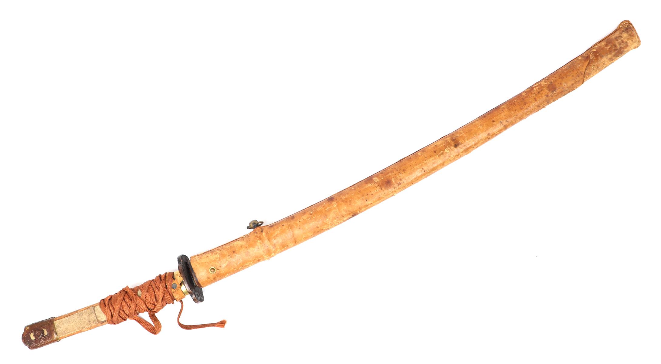 Japanese Katana Sword w/Scabbard, WWII Period