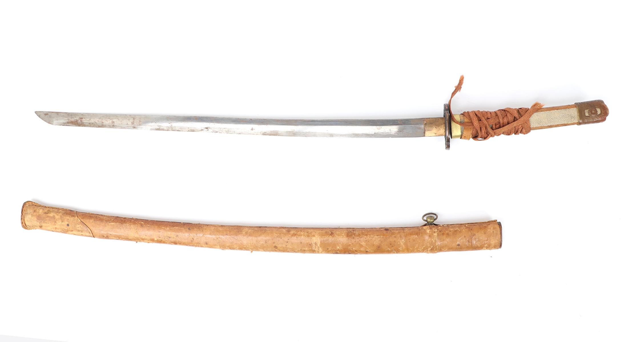 Japanese Katana Sword w/Scabbard, WWII Period