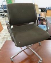 Brown Rolling Desk Chair with Arms