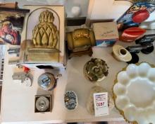 Misc lot - music boxes, jewelry boxes, toys, snow globe