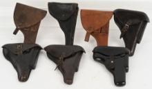 LOT OF 7 MILITARY PISTOL HOLSTERS
