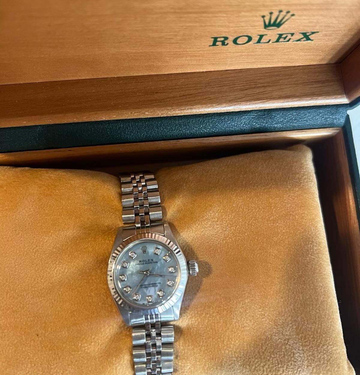 Custom 26mm Diamond Dial Stainless Steel Rolex comes with Box & Appraisal
