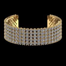 8.55 Ctw VS/SI1 Diamond 14K Yellow Gold 5 Row Bracelet (ALL DIAMOND ARE LAB GROWN)
