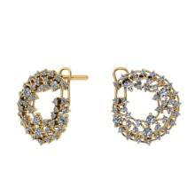 3.51 Ctw SI2/I1 Diamond 14K Yellow Gold Earrings (ALL DIAMOND ARE LAB GROWN)