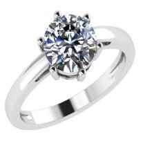 CERTIFIED 0.97 CTW H/SI2 ROUND (LAB GROWN Certified DIAMOND SOLITAIRE RING ) IN 14K YELLOW GOLD