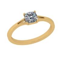 CERTIFIED 0.5 CTW D/VS2 ROUND (LAB GROWN Certified DIAMOND SOLITAIRE RING ) IN 14K YELLOW GOLD