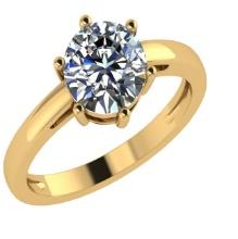 CERTIFIED 0.3 CTW H/SI1 ROUND (LAB GROWN Certified DIAMOND SOLITAIRE RING ) IN 14K YELLOW GOLD