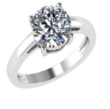 CERTIFIED 0.43 CTW E/VVS1 ROUND (LAB GROWN Certified DIAMOND SOLITAIRE RING ) IN 14K YELLOW GOLD