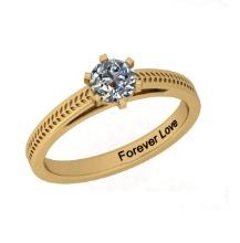 CERTIFIED 2.04 CTW D/VS2 ROUND (LAB GROWN Certified DIAMOND SOLITAIRE RING ) IN 14K YELLOW GOLD