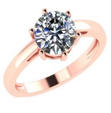 CERTIFIED 0.71 CTW D/SI1 ROUND (LAB GROWN Certified DIAMOND SOLITAIRE RING ) IN 14K YELLOW GOLD