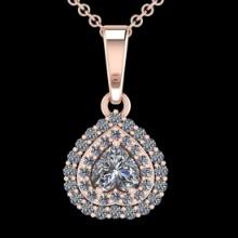 2.03 Ctw VS/SI1 Diamond Prong Set 10K Rose Gold Necklace (ALL DIAMOND ARE LAB GROWN )