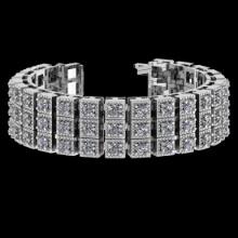 2.34 Ctw VS/SI1 Diamond 14K White Gold 3 Row Bracelet (ALL DIAMOND ARE LAB GROWN)