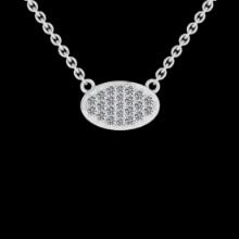 0.45 CtwVS/SI1 Diamond 14K White Gold Necklace (ALL DIAMOND ARE LAB GROWN)