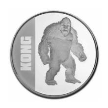2021 1oz $2 Niue Silver King Kong Coin