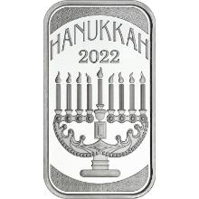 2022 Hanukkah 1oz Silver Bar (X-8)