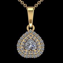 2.03 Ctw VS/SI1 Diamond Prong Set 10K Yellow Gold Necklace (ALL DIAMOND ARE LAB GROWN )