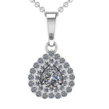 2.03 Ctw VS/SI1 Diamond Prong Set 14K White Gold Necklace (ALL DIAMOND ARE LAB GROWN )
