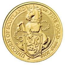 2018 1 oz British Gold Queen????????s Beast Unicorn Coin (BU)