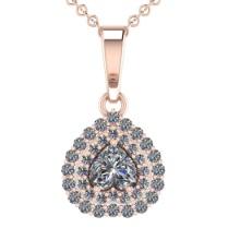 2.03 Ctw VS/SI1 Diamond Prong Set 14K Rose Gold Necklace (ALL DIAMOND ARE LAB GROWN )