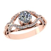 1.51 Ctw VS/SI1 Diamond Style 14K Rose Gold Anniversary Ring ALL DIAMOND ARE LAB GROWN