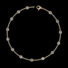 1.20 CtwVS/SI1 Diamond Prong Set 14K Yellow Gold Yard Necklace (ALL DIAMOND ARE LAB GROWN )