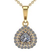 2.03 Ctw VS/SI1 Diamond Prong Set 14K Yellow Gold Necklace (ALL DIAMOND ARE LAB GROWN )