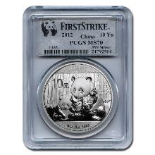 Certified Chinese Panda One Ounce 2012 MS69 PCGS First Strike