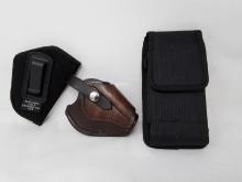 Blackhawk size B holster-leather holster & phone pouch
