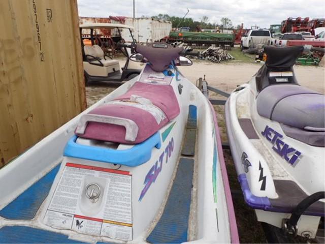 (2) Jet Skis on Galvanized Trailer**