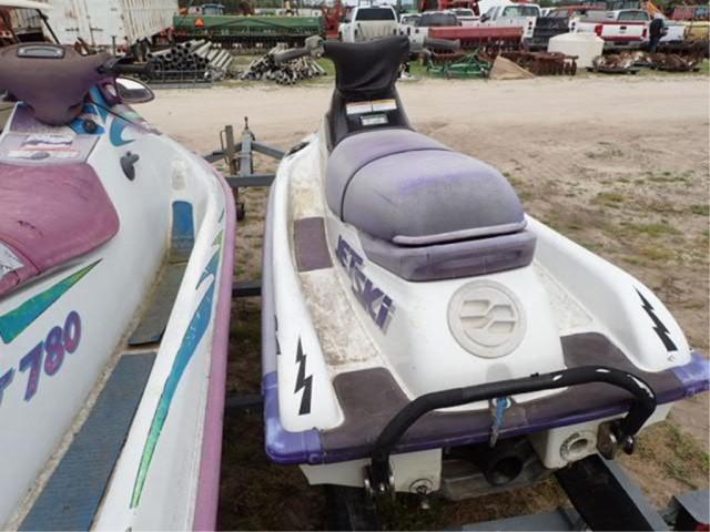 (2) Jet Skis on Galvanized Trailer**