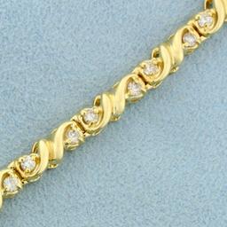 1ct Tw Diamond Bracelet In 14k Yellow Gold