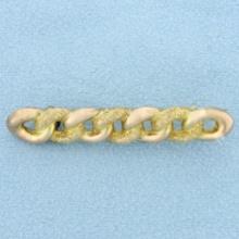 Antique Victorian Curb Link Pin In 9k Yellow And Rose Gold