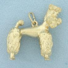 Standard Poodle Pendant Or Charm In 14k Yellow Gold