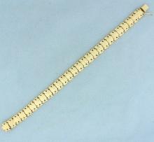 Diamond Cut Designer Bracelet In 14k Yellow Gold