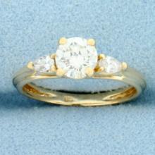 1ct Diamond Engagement Ring In 14k Yellow Gold