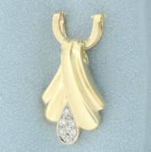 Diamond Necklace Enhancer Pendant In 14k Yellow Gold