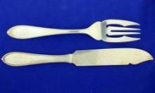 Antique Virginia By Gorham 21 Piece Fork And Knife Set From 1893 In Sterling Silver