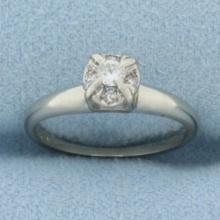 Diamond Promise Or Engagement Ring In 14k White Gold