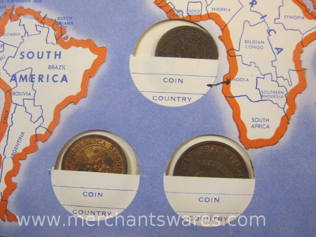 Vintage Wheaties Mystery Coin Collection, coins from 1940s-1950s, General Mills Inc, includes