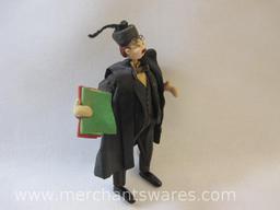 Vintage Cloth Graduation/Professor Doll, see pictures AS IS, 5 oz