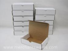 Twelve Small White Boxes, Approximately 5 x 9 x 2 inches