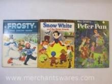 Three Vintage Large Children's Golden Books including Frosty the Snow Man (1975), Walt Disney's Snow