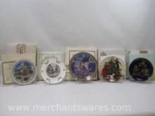 Assortment of Five Christmas Collector's Plates, Fleetwood, Knowles, Kaiser and more, See Photos, 6