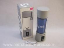 NIB Blendjet Portable Battery-Operated Blender, Cool Grey, 1 lb 3 oz