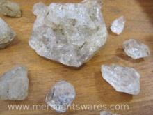 Quartz Crystal Points and Clusters, approx 12 oz