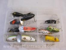 Tackle Box with Assorted Vintage Jitterbug Lures, 15 oz